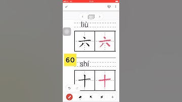 How to write 六十 #liù shí #60 #Sixty #Chinese #ลำดับขีด #ภาษาจีน #จีน #เขียนภาษาจีน #เรียนจีน