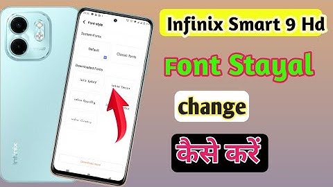 Infinix Smart 9 hd font style change | Infinix Smart 9 hd me font kaise change kare | font setting