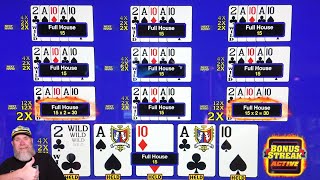 Big, Beautiful Multipliers - Ultimate X Bonus Streak - Deuces Wild Bonus Video Poker - $25 a spin screenshot 4