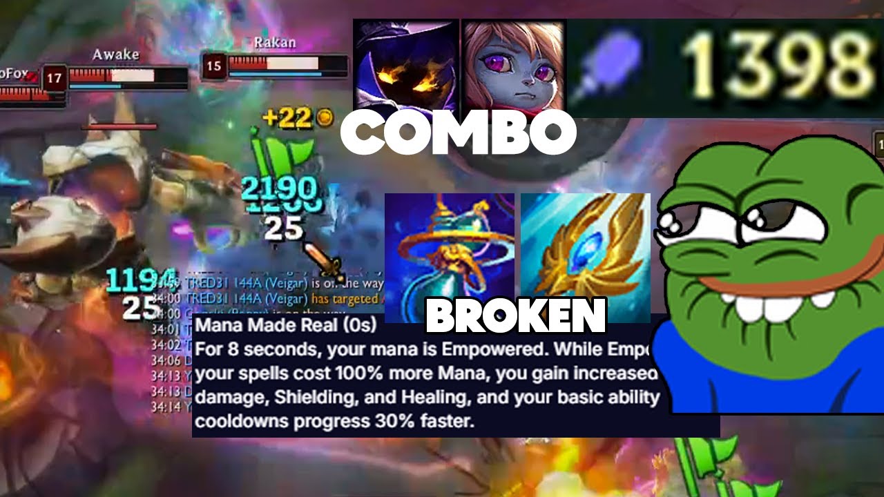 RATIRL 1400AP Veigar with NEW ITEMS doing VEIGAR POPPY COMBO