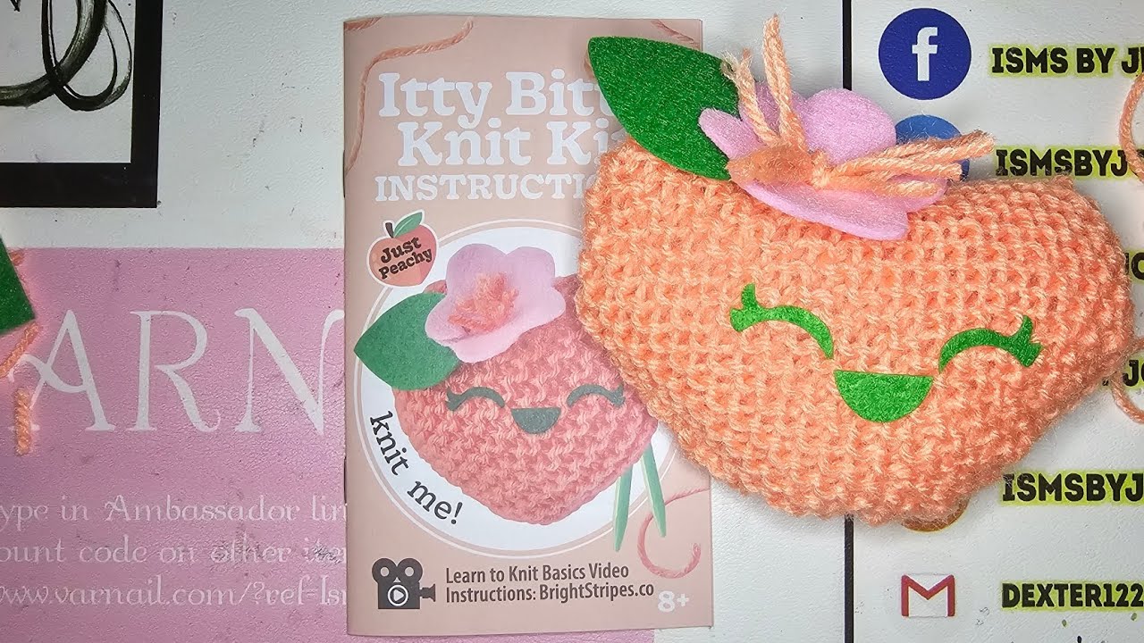 Five Below Itty Bitty Knit Kit Just Peachy How to knit For Beginners