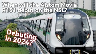 When will the Alstom Movia R151 debut on the North South Line?