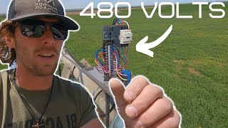 Father and Son Attempt To Wire Up 480 Volt Center Pivot Spans | Never Done This