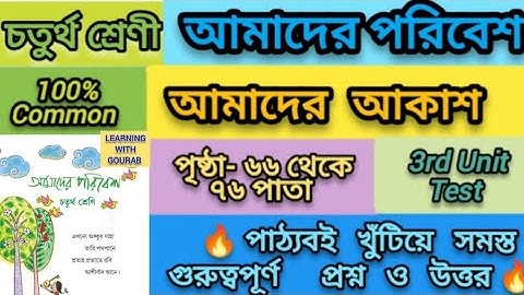 Class 4 amader poribesh amader akash question answer/class 4 #amaderporibesh আমাদের আকাশপ্রশ্ন উত্তর