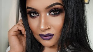 Full face GRWM for a purple Smokey eyes using New* Pacifica beauty Animal magic Palette