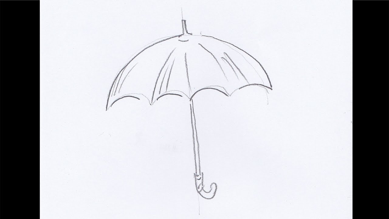 How To Draw an Umbrella - YouTube