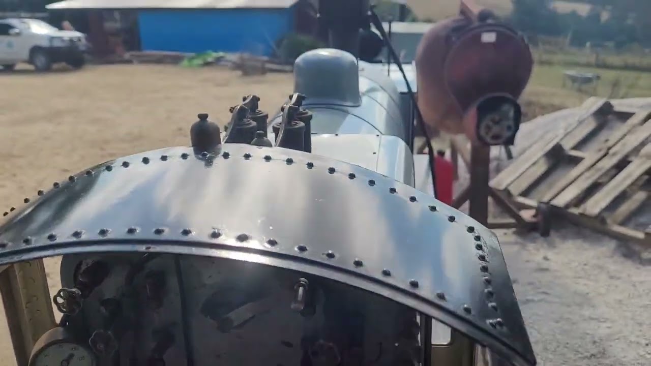 5 inch gauge Tasmanian M class Garratt- live steam locomotive steam test.