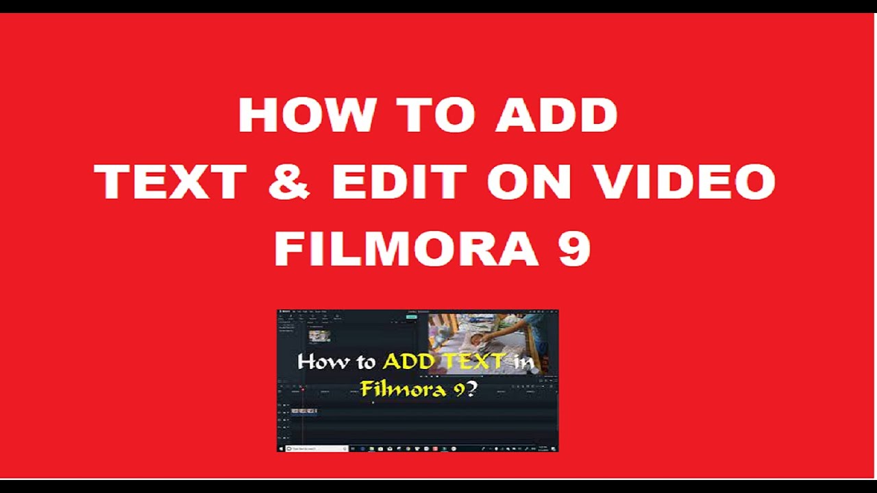 Filmora9 Adding Text in Videos | How to Get Tex /edit in Filmora9 ...