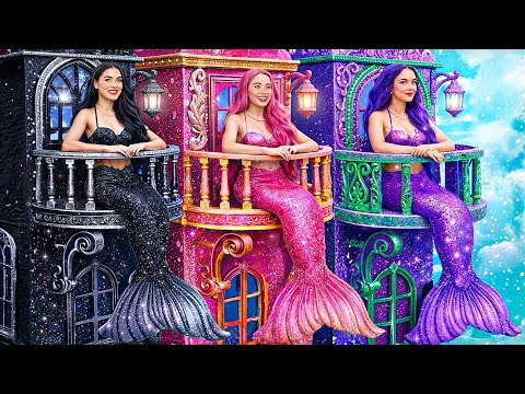 How to Become a Mermaid | Black vs Pink vs Purple Mermaid by Multi DO Girls