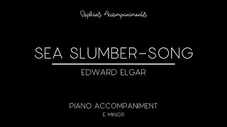 Sea Slumber-Song by Edward Elgar - Piano Accompaniment in E Minor