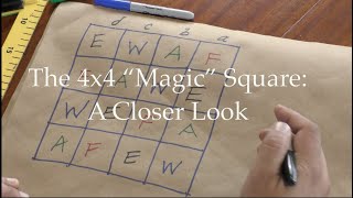 The 4x4 'Magic' Square: A Closer Look | The Basics of "Magic" Squares