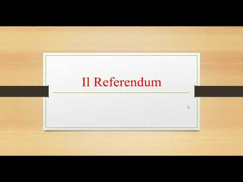 Che cos&rsquo;è il Referendum?