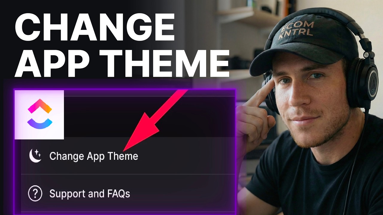 How To Change App Theme In ClickUp (2026) | Appearance Settings - YouTube