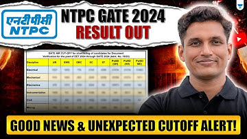 NTPC Result Out Through Gate 2024 | Kaun Select Hua? Cutoff Surprised Everyone!
