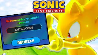 A BRAND NEW HIDDEN CODE + MORE SUPER SONIC UGC INFO! (Sonic Speed Simulator) screenshot 1