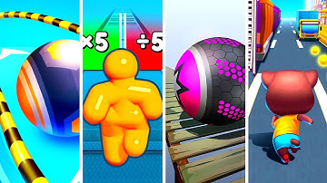 Action Balls vs Tall Man Run vs Rollance vs Cat Runner - All level gameplay Android, IOS