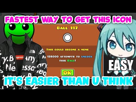 This is FASTEST WAY To Get The Nswish Ball Icon (works on all platforms)(mobile) Geometry Dash 2.2