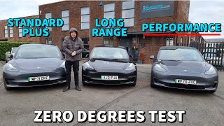 New Tesla Model 3 Standard LFP v Long Range v Performance - real world range and charge compared!