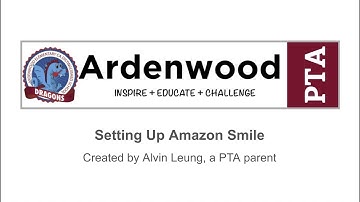 Setting Up Amazon Smile for Ardenwood Elementary PTA