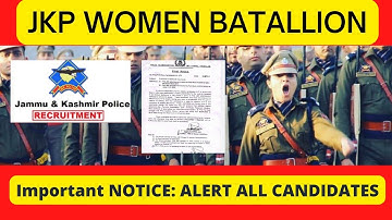 J&K POLICE IMPORTANT UPDATE | ALERT ALL CANDIDATES
