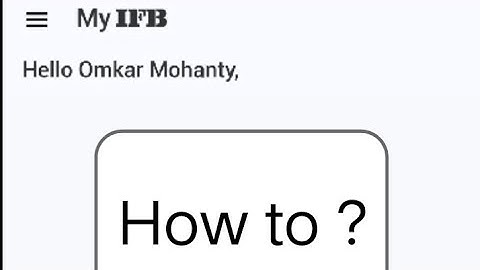 How to connect wifi with your IFB washing Machine full demo , video