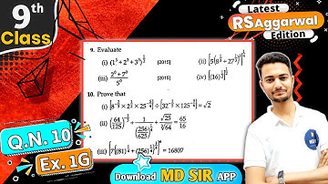 Rs Aggarwal Class 9 Chapter 1 | Exercise 1G Question number 10 | Number System | Md Sir Class 9