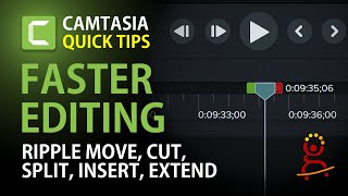 FASTER editing with ripple MOVE, SPLIT, CUT, INSERT, DELETE, EXTEND | Timeline in Camtasia