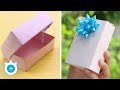 How to make a paper gift box with lid - Easy!