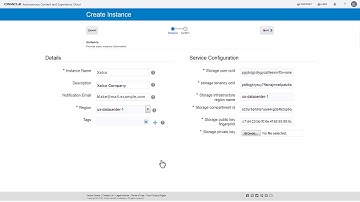 Create a New Instance of Oracle Content and Experience Cloud on OCI