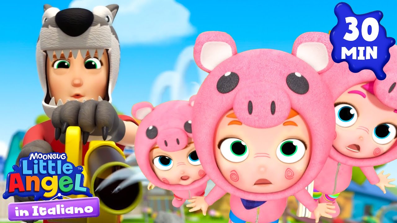 I Porcellini Alla Riscossa 🐷🐷🐷 | Little Angel | Moonbug Kids - Cartoni Animati