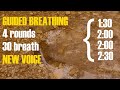 Guided breathing  4 fast rounds new voice with sadhguru chanting om mantra aum