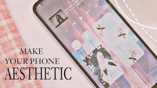 ✨️HOW TO MAKE YOUR PHONE AESTHETIC | pink theme 💓 | GALAXY A13 VER #aestheticphone