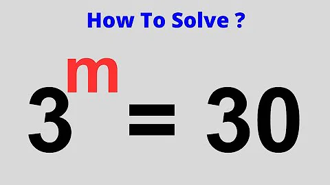 A Nice Math Problem 3^m=30 | You Should Learn This Trick...