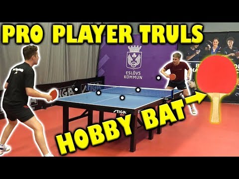 Pro Table Tennis Player with a Beginner Bat vs Dan
