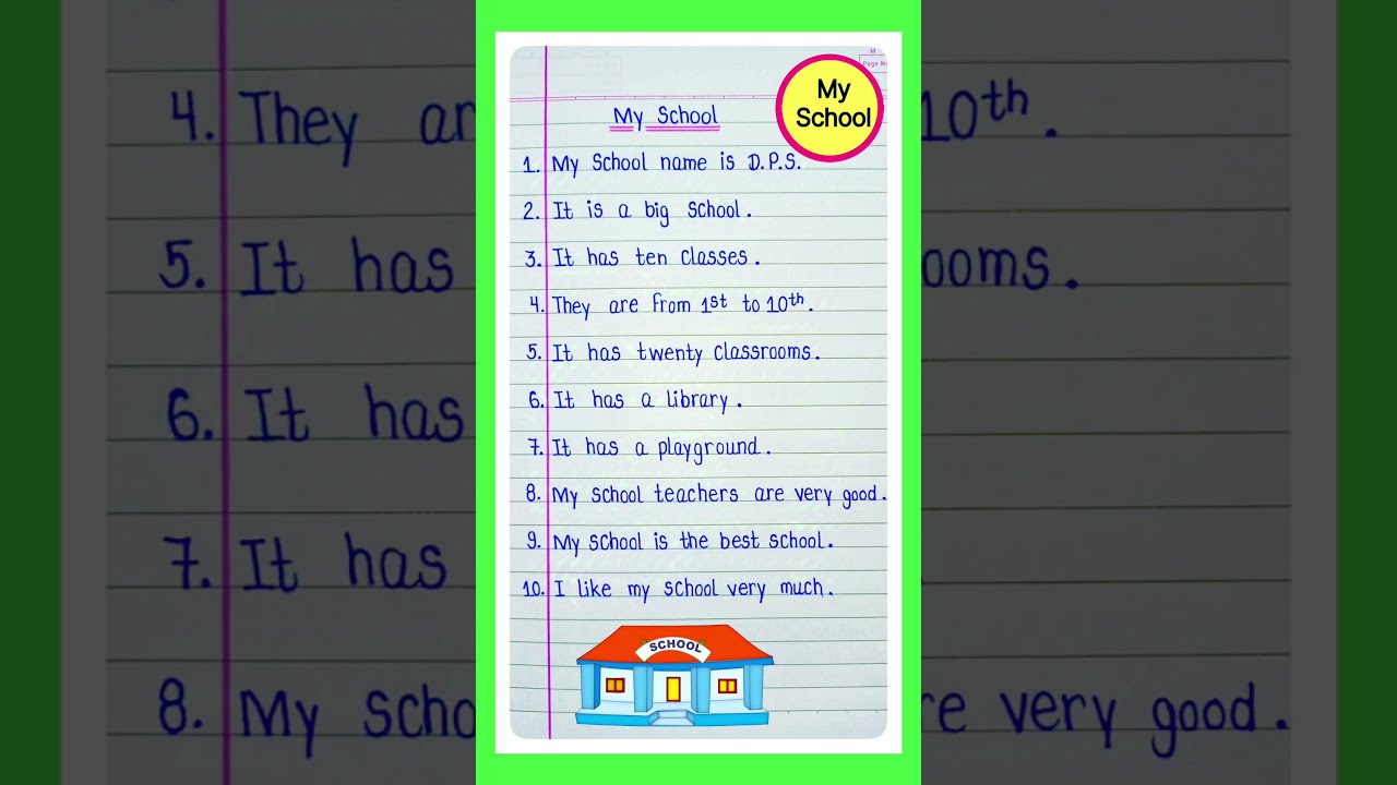 10 Lines Essay On My School In English L