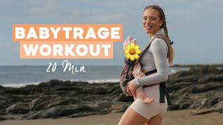 20 MIN Mama und Baby Workout 💪 // Baby trage übungen🤱 // Full Body Baby Carrier Workout