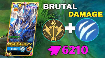 THIS NEW ATTACK SPEEP ZHASK EMBLEM 2023(BRUTAL DAMAGE) MOBILE LEGENDS
