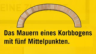 Mauerbögen - Das Mauern Eines Korbbogens Mit Fünf Mittelpunkten.