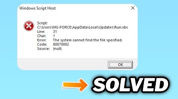 (FIXED) Run.vbs error in Windows