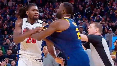 Draymond Green & Isaiah Stewart GET INTO IT 😳 HEATED MOMENT