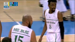 مباراة قطر × السعودية - كرة السلة ضمن دورة الألعاب الرياضية الخليجية الثالثة - الجمعة 20/5/2022