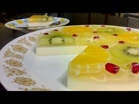 FRUIT MILK PUDDING by kitchen counter