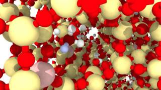 Molecular dynamics simulation of water protonating from SSZ-13 zeolite using LAMMPS