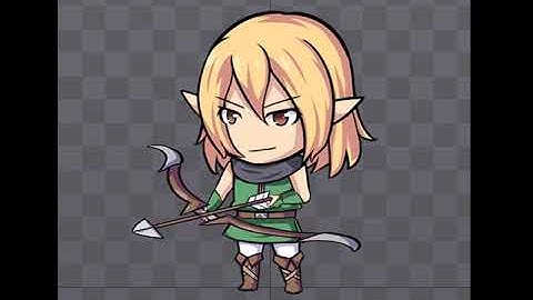 Spine 2D Animation Template：Archer Standby 🏹️