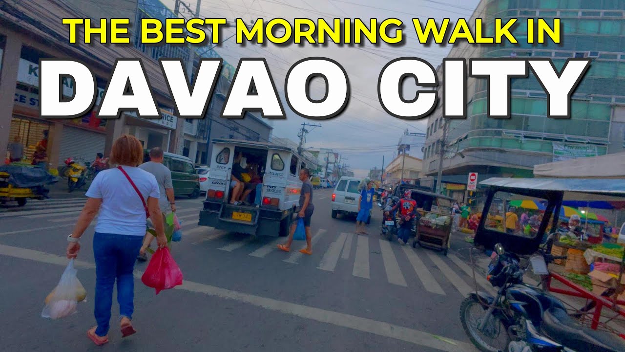 Morning Walk in Davao City, Philippines (Calm & Relaxing) 4K HDR