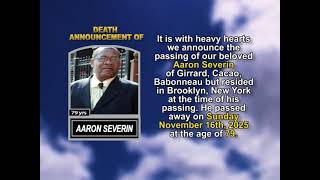 Aaron Severin  ~ Short Obituary