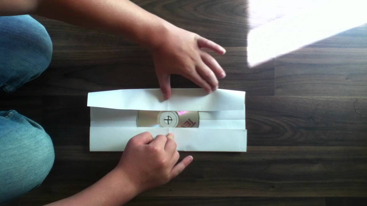 New CD Hülle falten / CD Hülle selber machen aus Papier - Anleitung