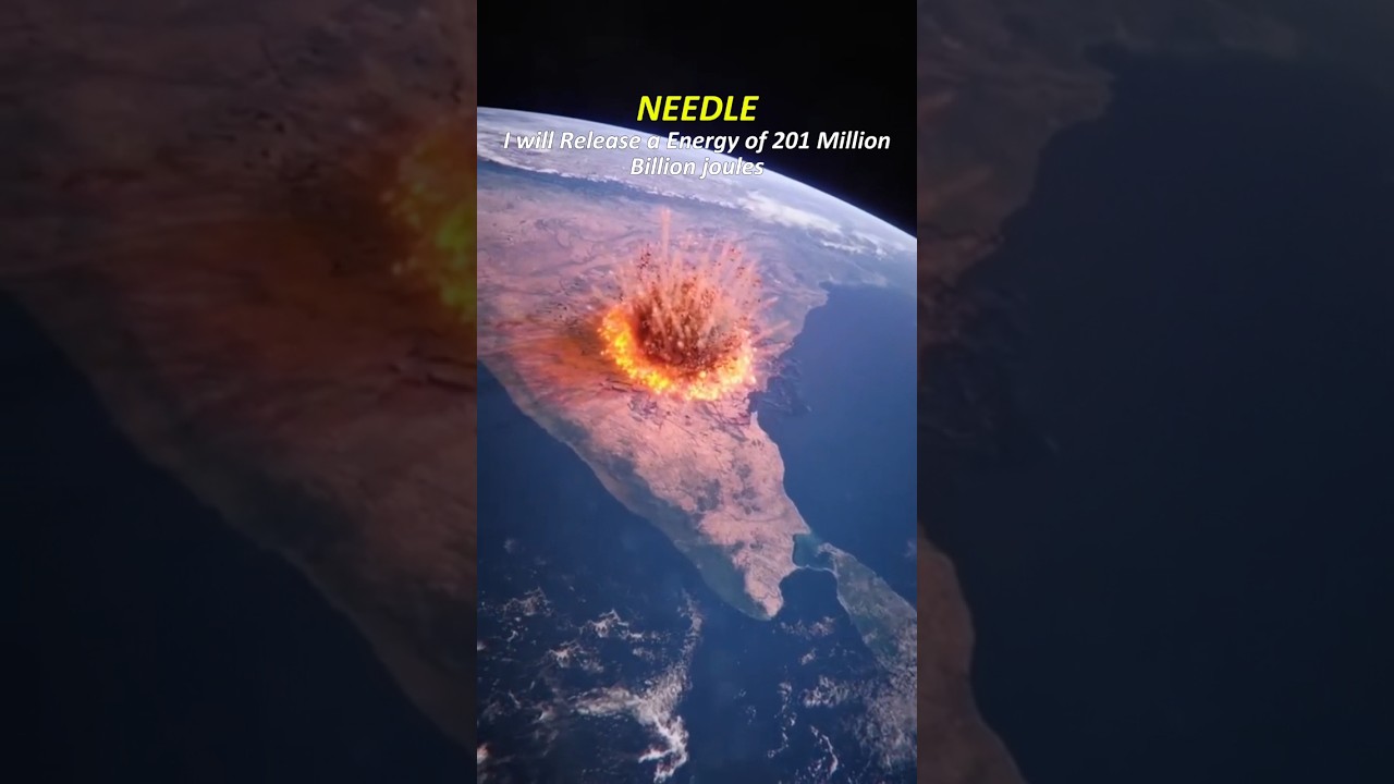 What If a Needle Hits Earth at the Speed of Light? 