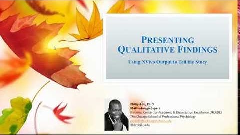 Conducting Qualitative Analysis Using NVivo 11 (Part3) by Philip Adu, Ph.D.