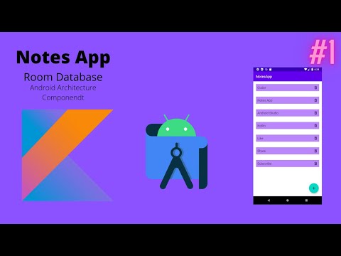 #1 Notes Taking App using Room Database | Overview | Setting layout | Android Studio | Kotlin